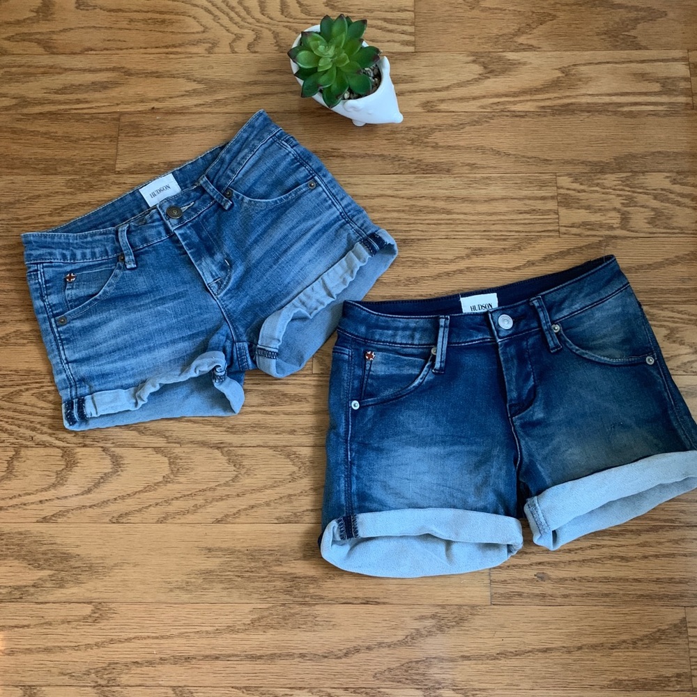 🆕 Lot of 2 Hudson Jean Shorts Girls
